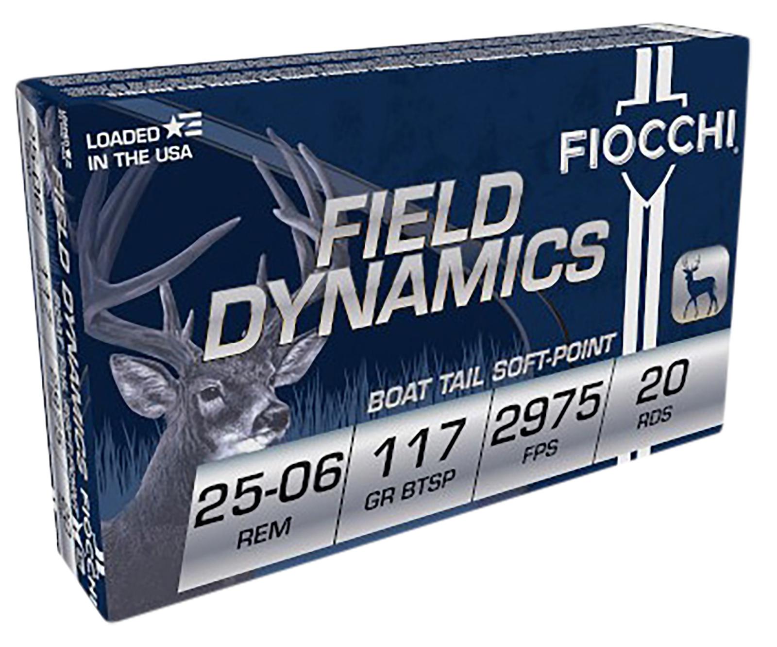 Fiocchi 2506B Field Dynamics  25-06Rem 117gr Pointed Soft Point 20 Per Box/10 Case