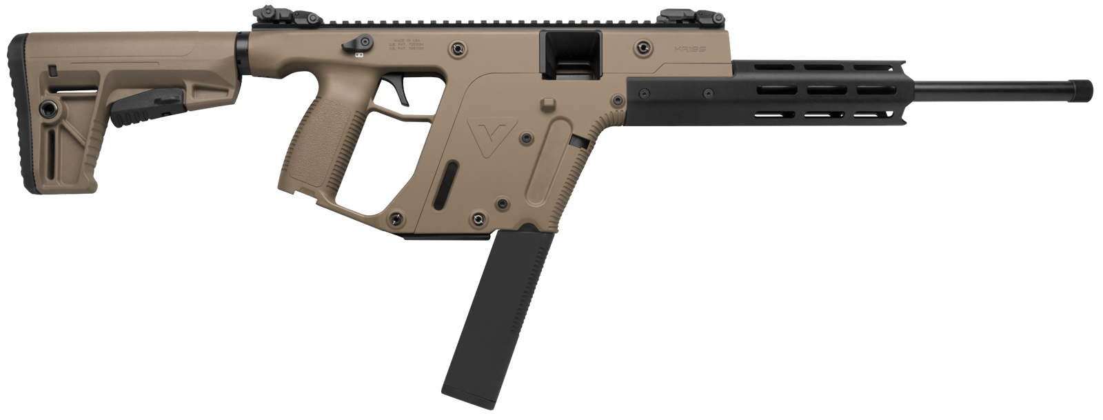 Kriss USA KV22CFD03 Vector CRB Gen2 Full Size 22 LR 30+1 16" Black Nitride Threaded Barrel, Flat Dark Earth Picatinny Rail Aluminum Receiver, M-LOK Handguard, Flat Dark Earth 6 Position Synthetic Stoc
