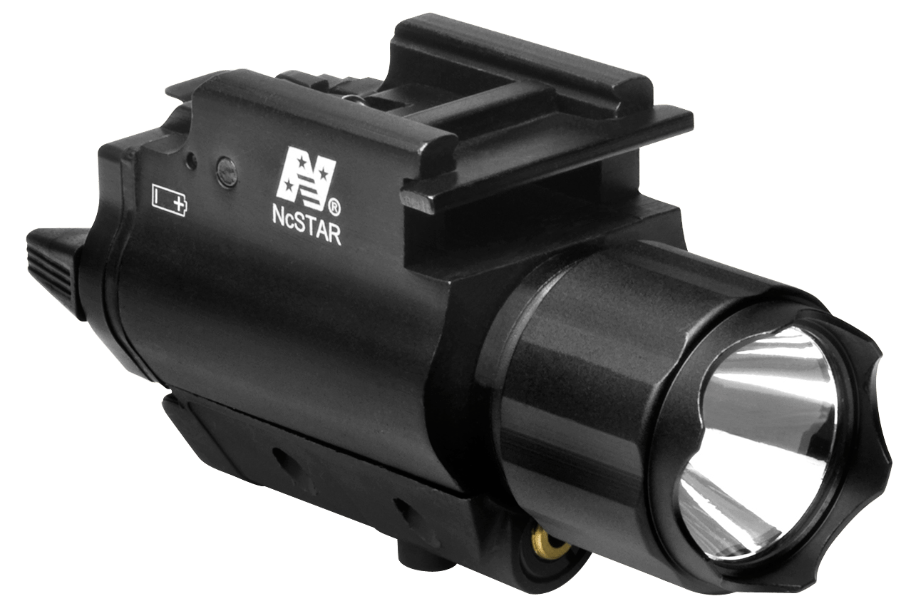 NcStar AQPFLS FlashLight & Red Laser Black Anodized 200 Lumens White Cree LED