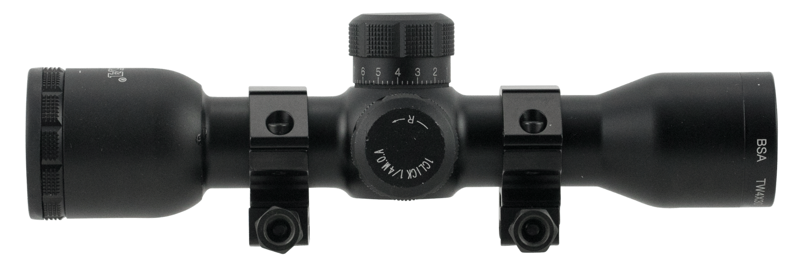 BSA TW4X30 Tactical Weapon  Black Matte 4x 30mm 1" Tube Mil-Dot Reticle Features AR & SKS Mounts & Rings