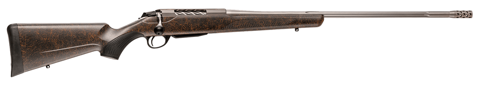 Tikka JRTXRBS316 T3x Lite Full Size 308 Win 3+1 22.40" Stainless Fluted Barrel, Drilled & Tapped Stainless Steel Receiver, Orange Webbed Black Roughtech Synthetic Stock