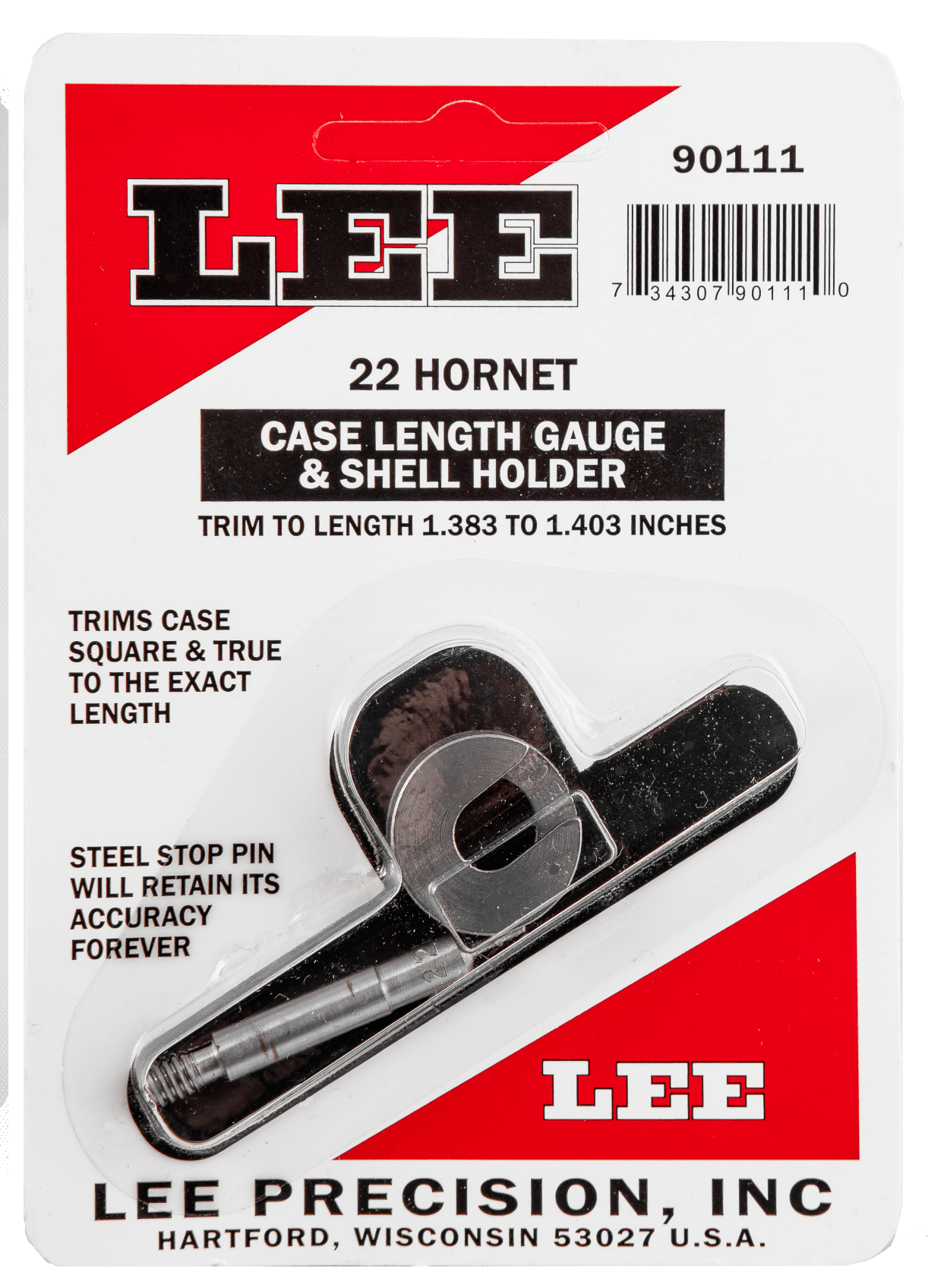 Lee Precision 90111 Case Length Gauge  22 Hornet Steel