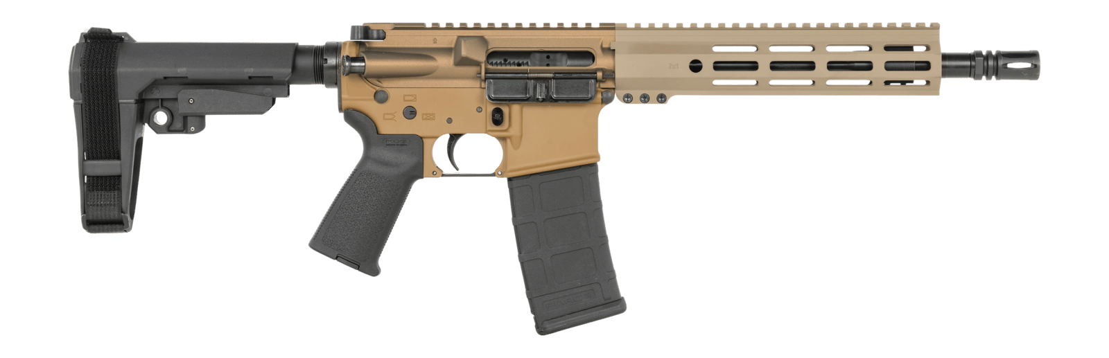 Shark Coast Tactical SCC07282SCAR-P Scarbog  5.56 NATO 30+1 10.50" Black Nitride Threaded Barrel, Aluminum Receiver w/Picatinny Rail, M-LOK Handguard, Polymer SB Tactical SBA3 Brace, Polymer Grip