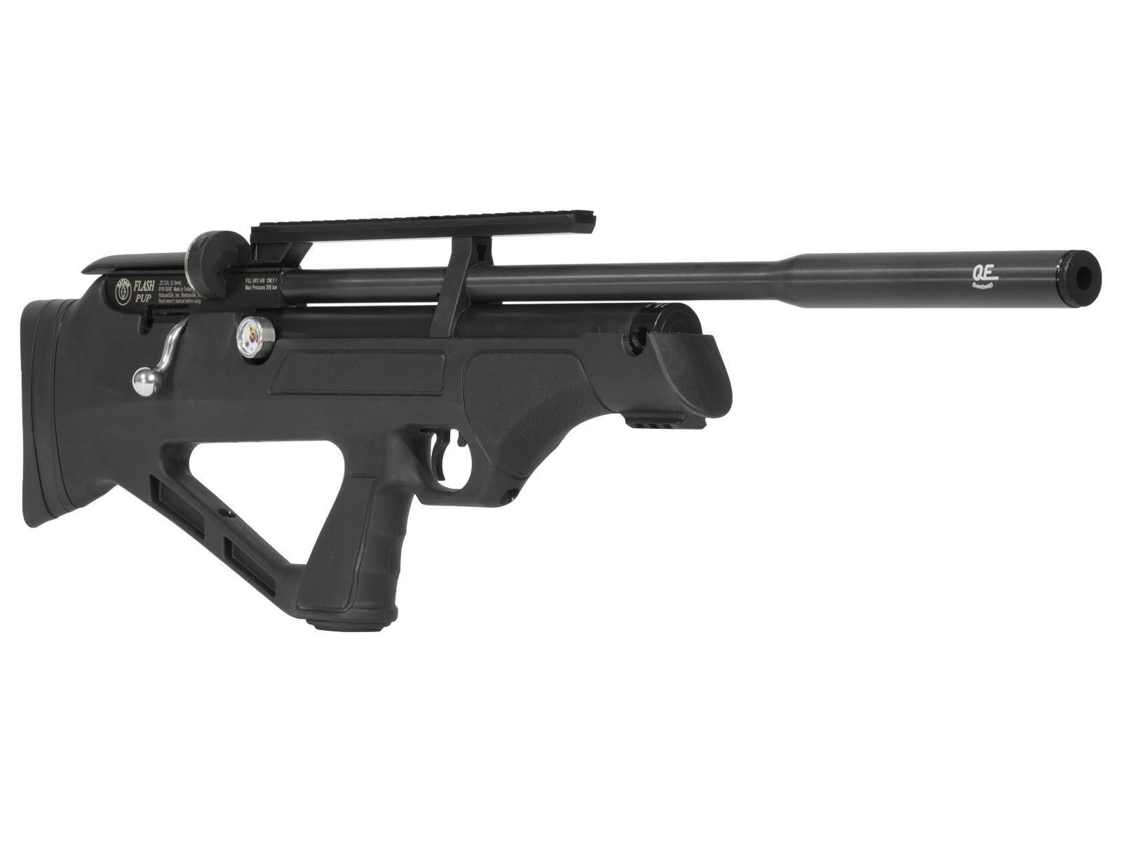 Hatsan FlashPup Syn .25 Cal QE Adv Poly Bullpup Air Rifle - 2 mags/Single-Shot Tray 900 fps