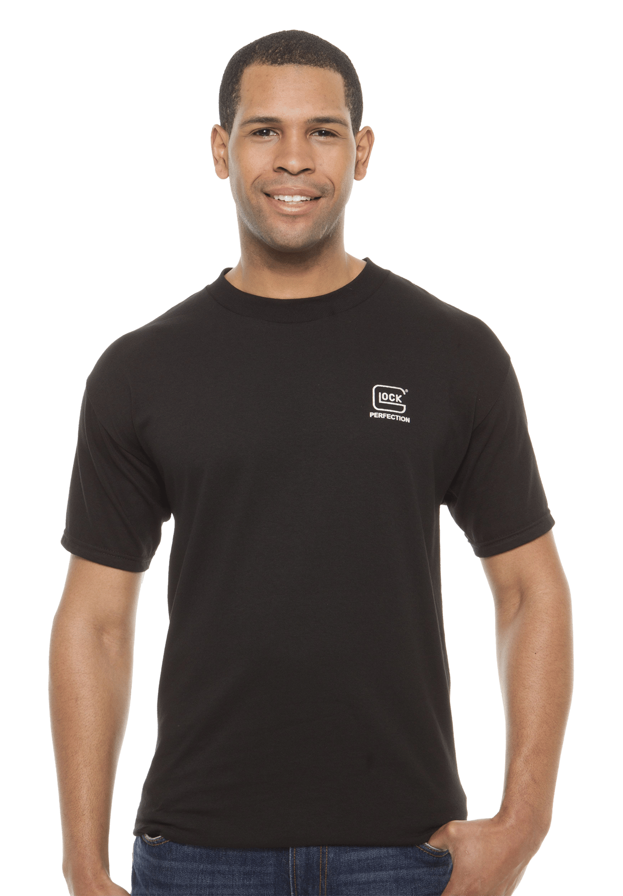 Glock AA11004 Perfection  Black Pre-Shrunk Cotton Short Sleeve Medium