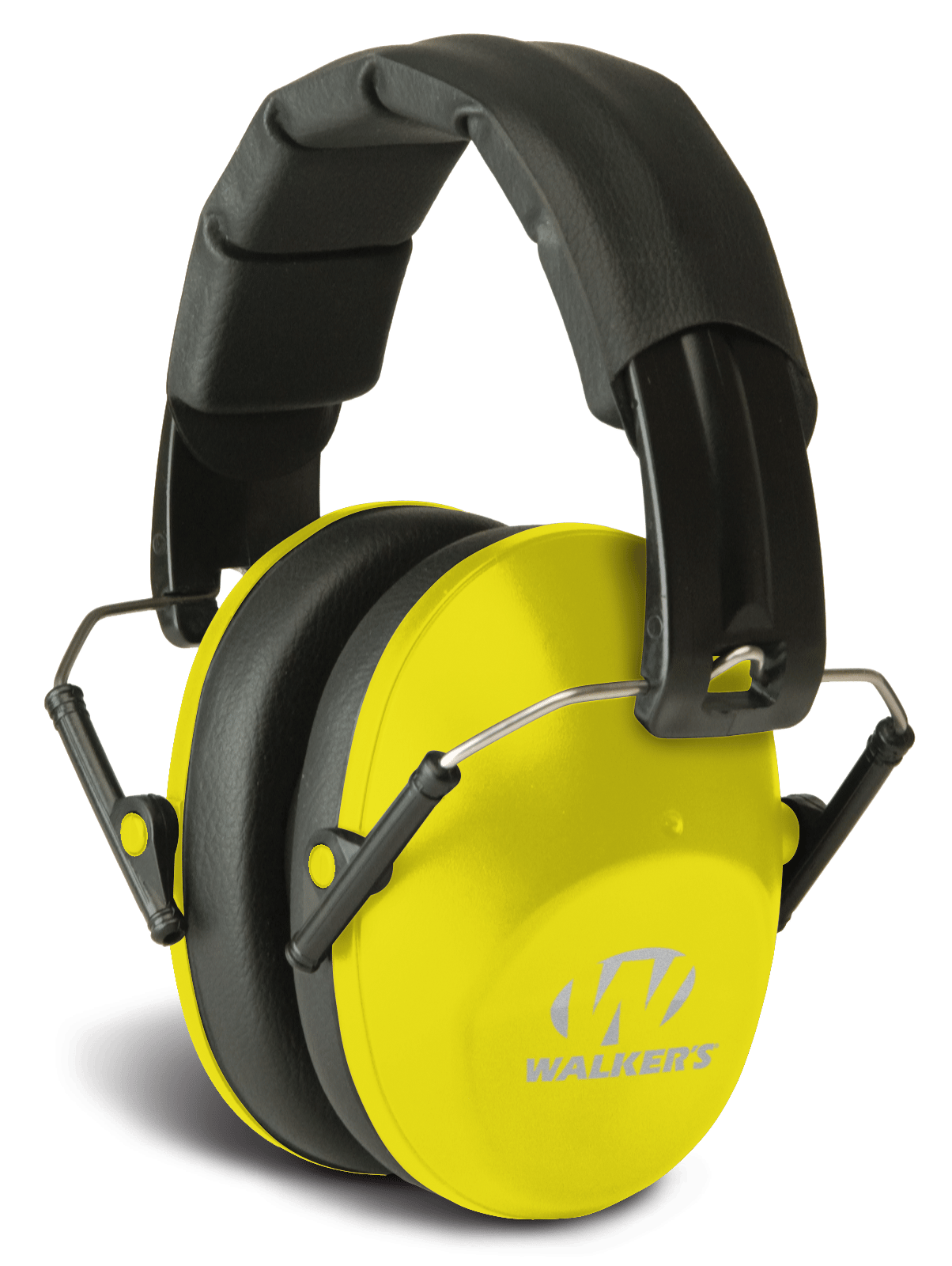 Walker's GWPFPM1YL Pro Low Profile Passive Muff 22 dB Over the Head Black/Yellow Polymer
