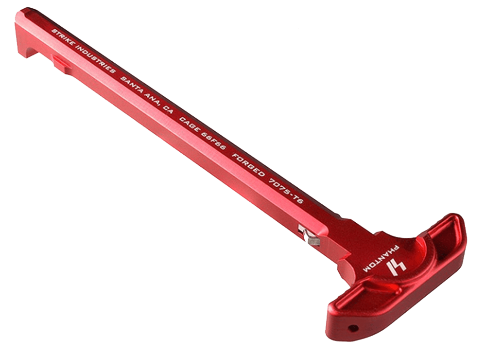 Strike ARSLCHRED Latchless Charging Handle AR-15 Red Anodized Aluminum