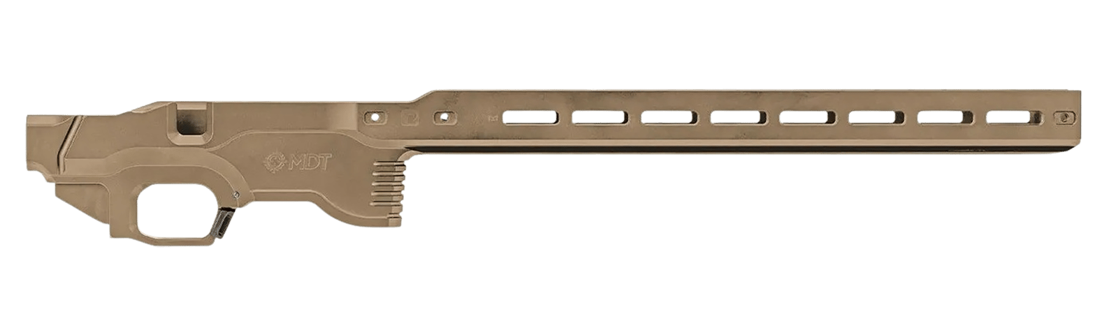 Mdt Sporting Goods Inc 114881FDE ACC Premier Gen2 Chassis Base Cerakote Flat Dark Earth Aluminum Fits Ruger American Rimfire Right Hand