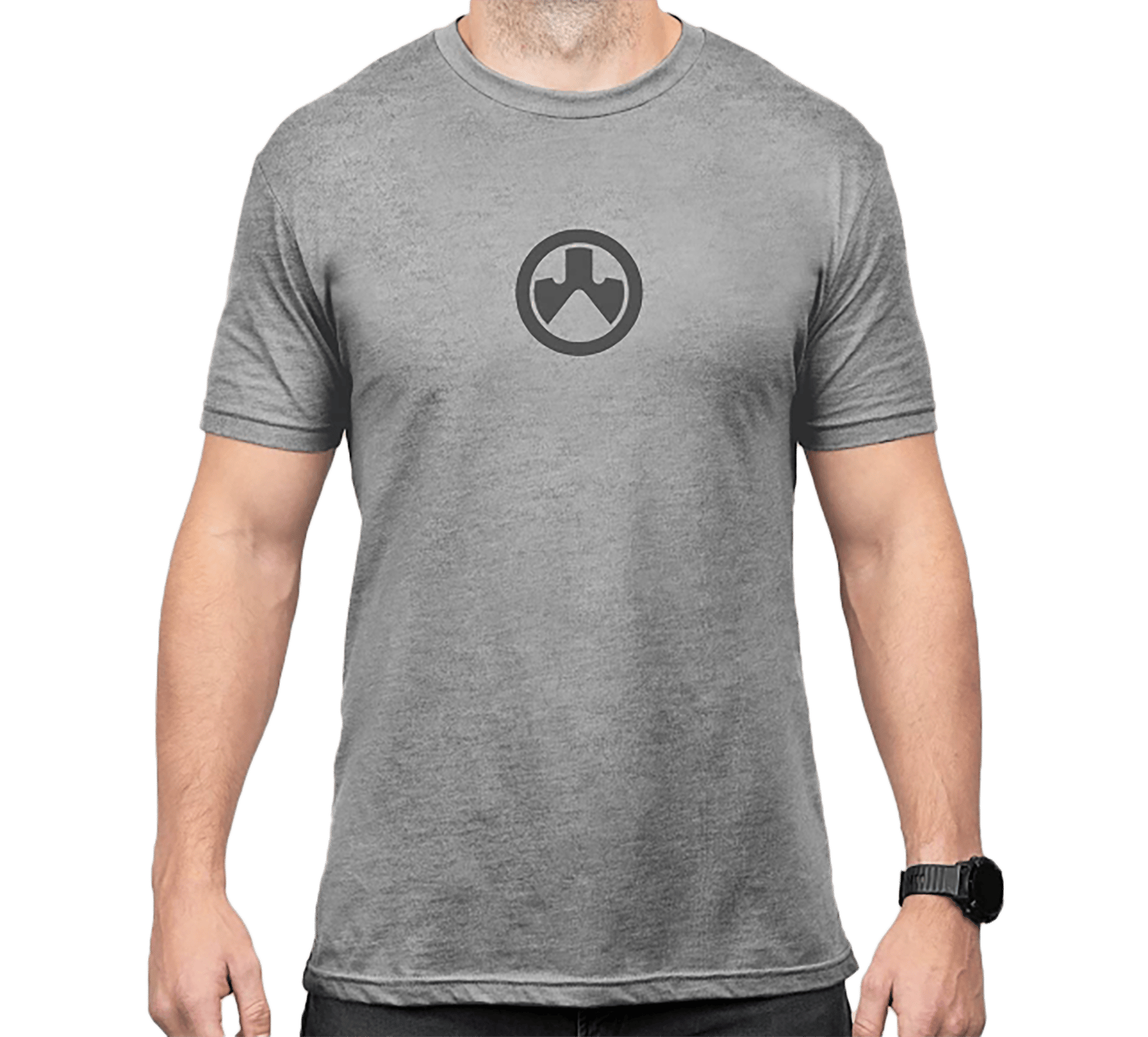 Magpul MAG1115-041-S Go Bang Parts  Stone Gray Heather Cotton/Polyester Short Sleeve Small