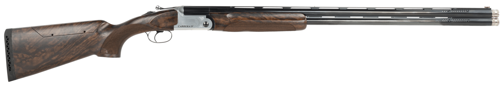 F.A.I.R. FRDCIV1232 Carrera IV  12 Gauge Break Open 2rd 32" Blued Over/Under Ported Barrel, Engraved Nickel Receiver, Walnut w/Adj Comb Stock, Technichoke XP70 Choke System