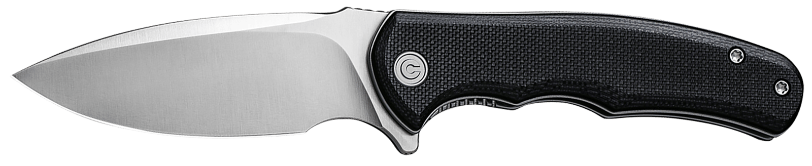 Civivi Knives C18026C-2 Praxis  Mini 2.98" Folding Drop Point Plain Satin D2 Steel Blade, Black Textured G10 Handle