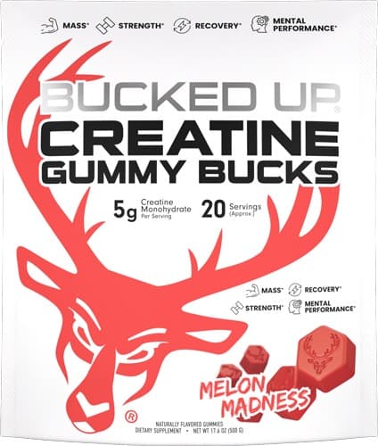 BUCKED UP CREATINE GUMMIES MELON MADNESS 20 SERVINGS