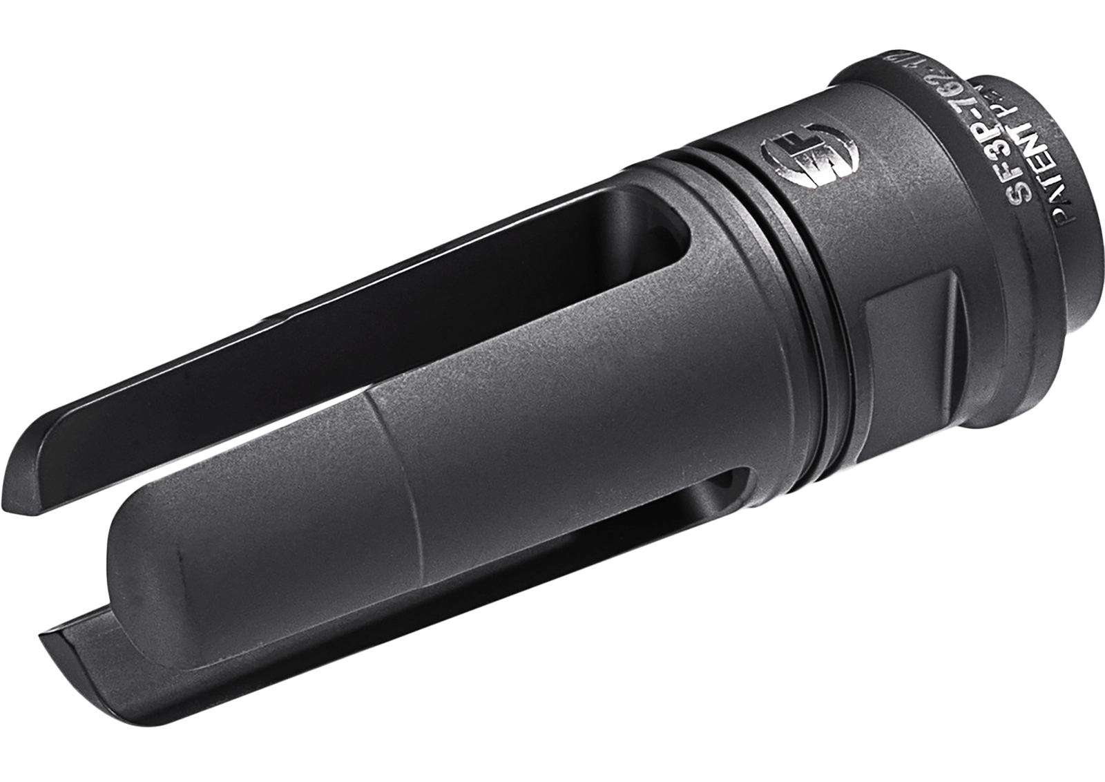 SureFire SF3P7625824 SOCOM 3-Prong Flash Hider Black DLC Stainless Steel with 5/8"-24 tpi Threads & 2.60" OAL for 7.62mm AR-10