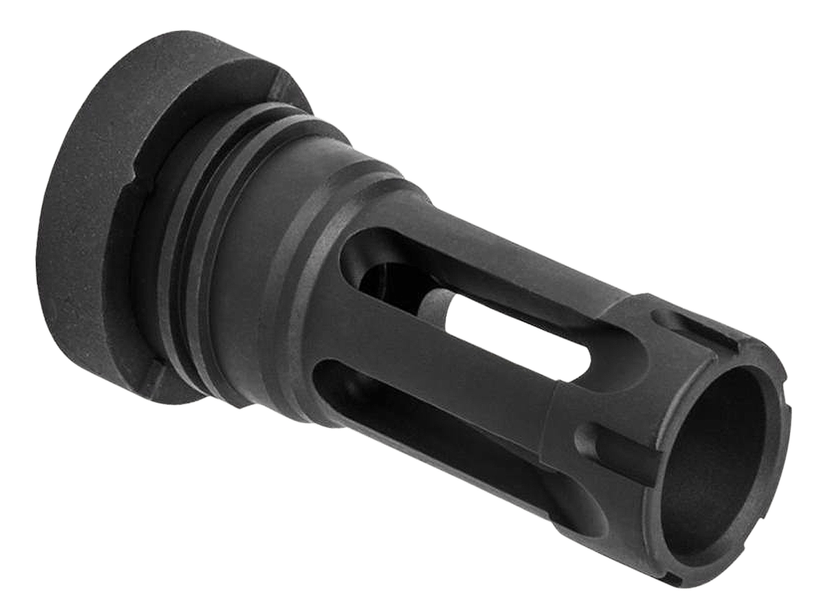 Yankee Hill 430224A Phantom Q.D. Flash Hider Black Steel with 5/8"-24 tpi Threads, Aggressive Teeth & Dust Enclosure for 30 Cal AR-Platform