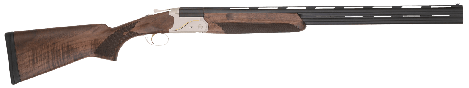 TriStar 33138 Trinity II Full Size 410 Gauge Break Open 3" 2rd 28" Black Over/Under Vent Rib Barrel, Acid Etched w/24K Gold Inlay Stainless Steel Receiver, Fixed Turkish Walnut Stock, Right Hand