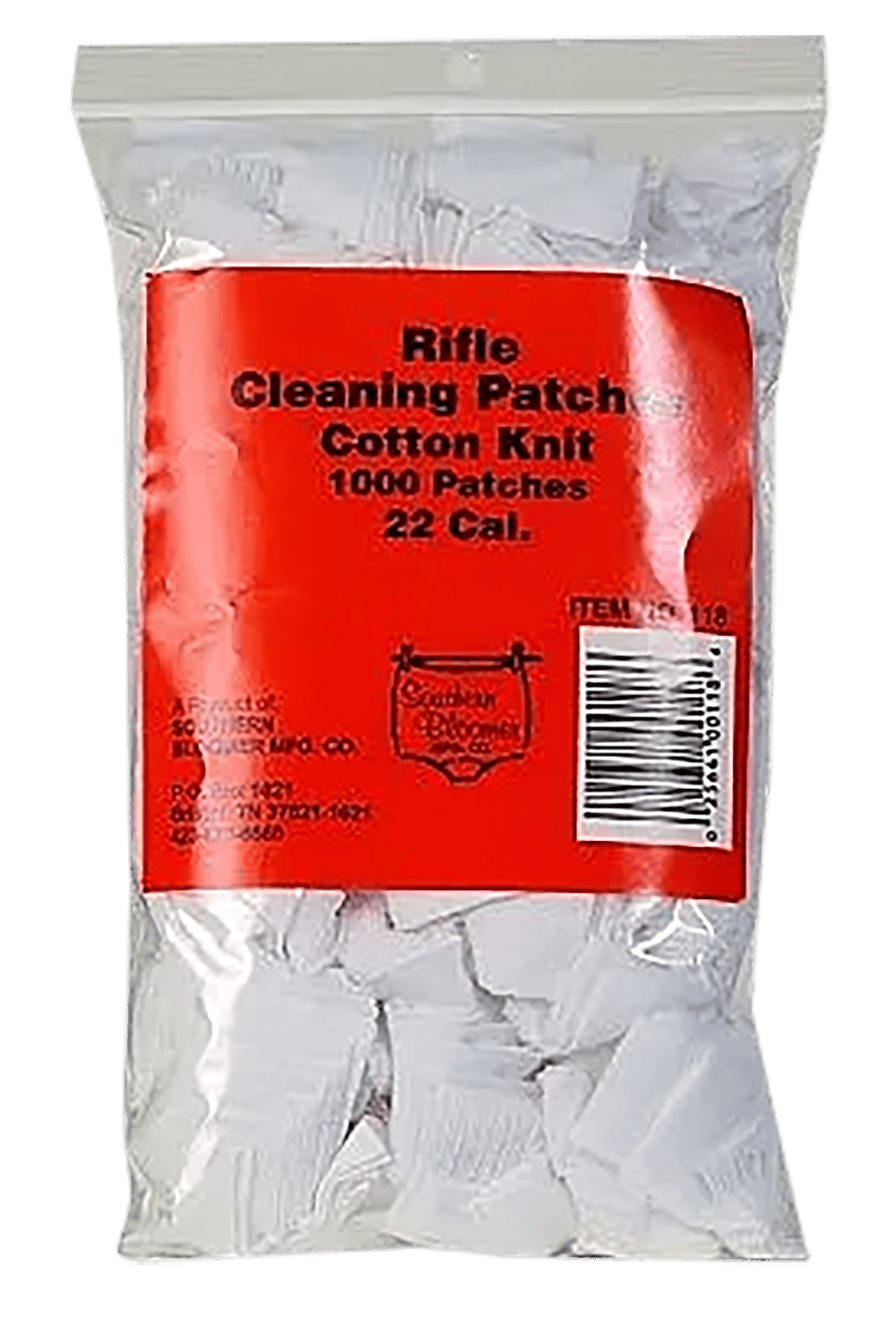 Southern Bloomer 118 Cleaning Patches  .22 Cal Cotton 1000 Per Bag