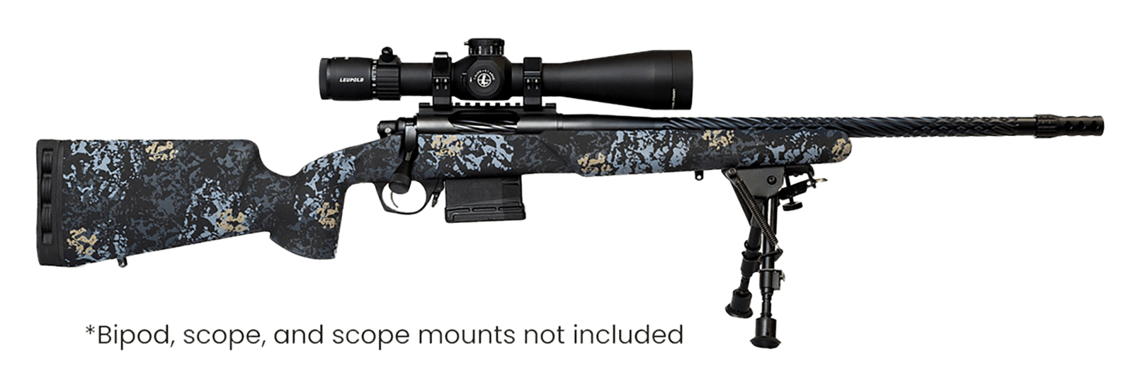 Horizon Firearms RF017S102214T19 Vandal Prime 308 Win 22" Black Spiral Fluted Threaded Barrel, Drilled & Tapped Receiver, Textured Iota EKO Carbon Fiber Stock