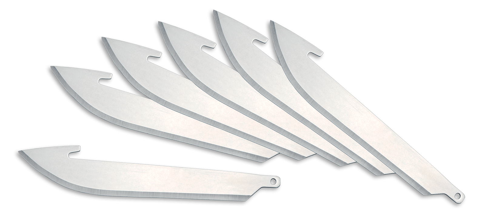 Outdoor Edge RR306 Replacement Blades RazorLite Drop Point 3" 420J2 Stainless Steel Blade Silver 6 Blades