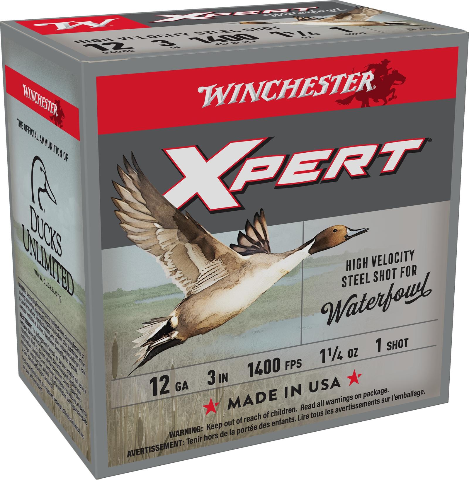 Winchester Ammo WEX123H1 Super X Xpert High Velocity 12Gauge 3" 1 1/4oz 1Shot 25 Per Box/10 Case