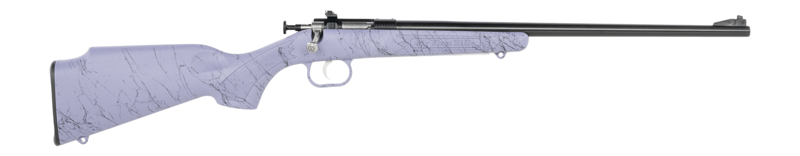 Crickett KSA2345 My First Rifle Gen2 22 LR 1rd 16.10" Blued Single Shot Barrel, Blued Drilled & Tapped Receiver, Purple w/Black Webbing Fixed Synthetic Stock