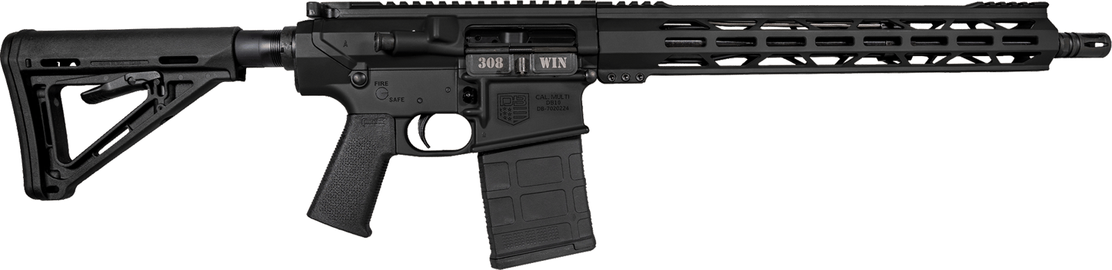 Diamondback DB1018C001 DB10  308 Win 20+1 16" Nitride Treated Threaded Steel Barrel w/A2 .30 Cal Flash Hider, A3 Flattop Upper, 15" M-LOK Handguard, Magpul MOE Carbine Stock, Magpul MOE K Grip