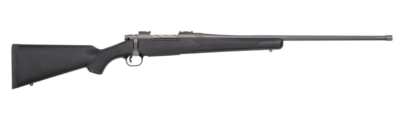 Mossberg 28262 Patriot  Full Size 400 Legend 4+1 20" Stainless Cerakote Threaded Barrel, Drilled  Stainless Cerakote Stainless Steel Receiver, Black Fixed Synthetic Stock