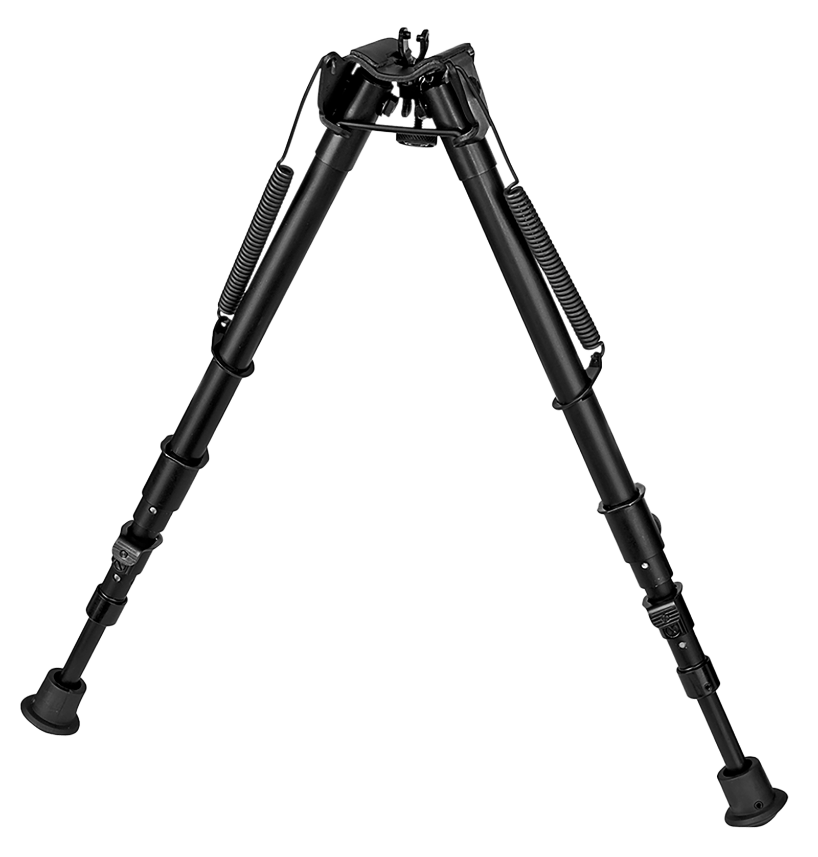 Harris Bipods 25C1A2 Non-Swivel 25C Swivel Stud, 13.50-27", Black Steel/Aluminum, Rubber Feet