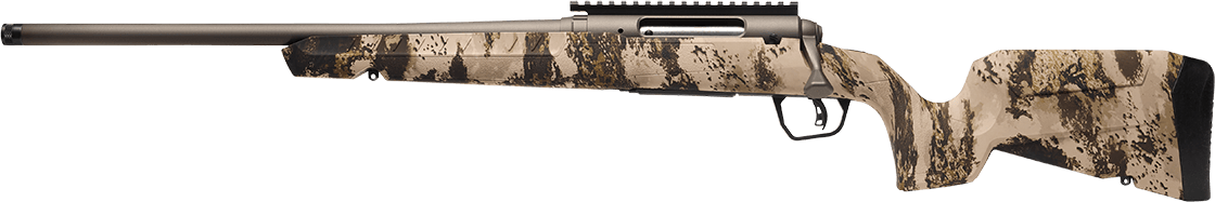 Savage Arms 32345 Axis 2 Pro Compact 243 Win 4+1 20" Gun Metal Bronze Cerakote Heavy Sporter Threaded Barrel & Picatinny Rail Carbon Steel Receiver, Fixed Western Camo Synthetic Stock, Left Hand