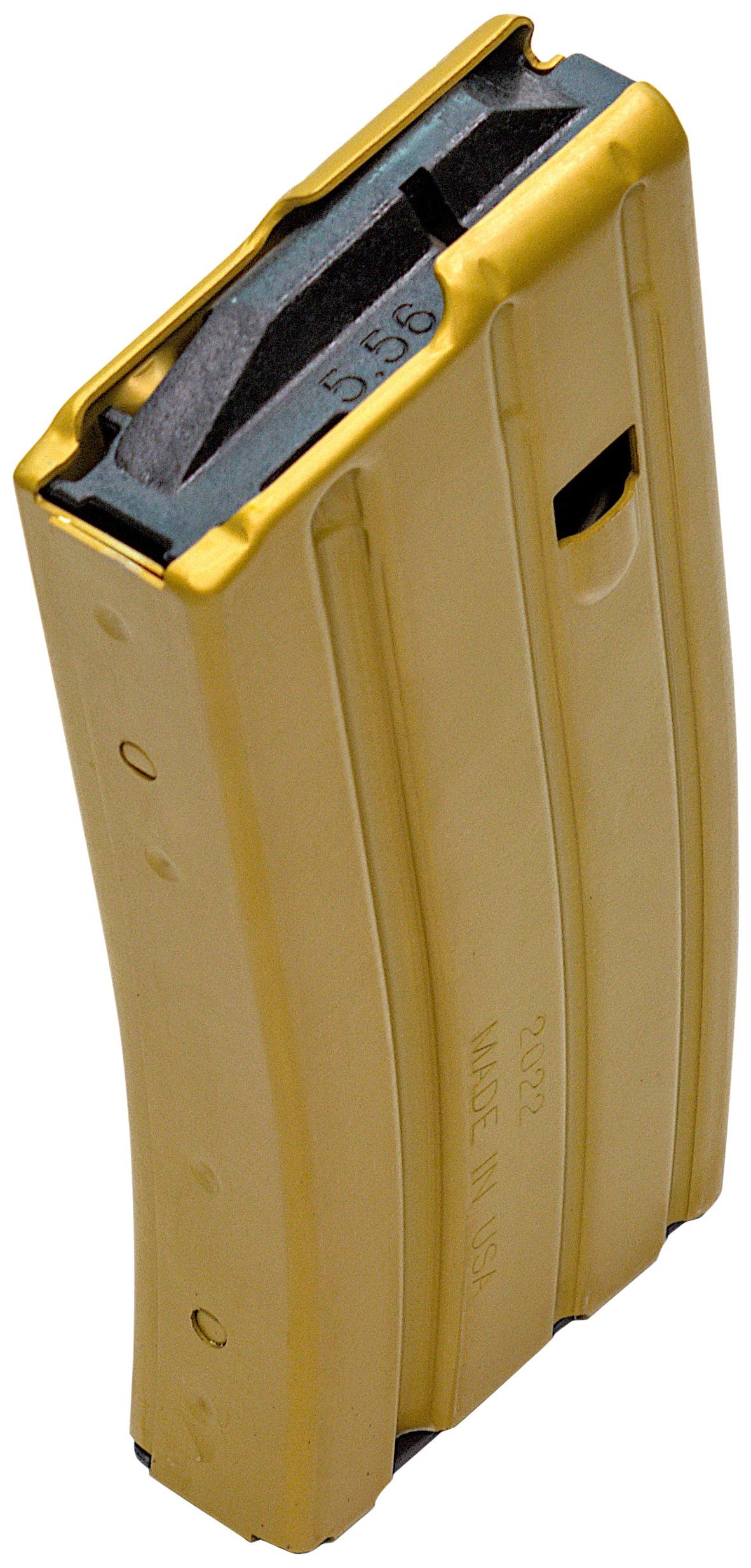 DuraMag 2023009175CPD AR-15 Duramag Speed 20rd 300 Blackout/223 Cal/5.56 Desert Gold Aluminum