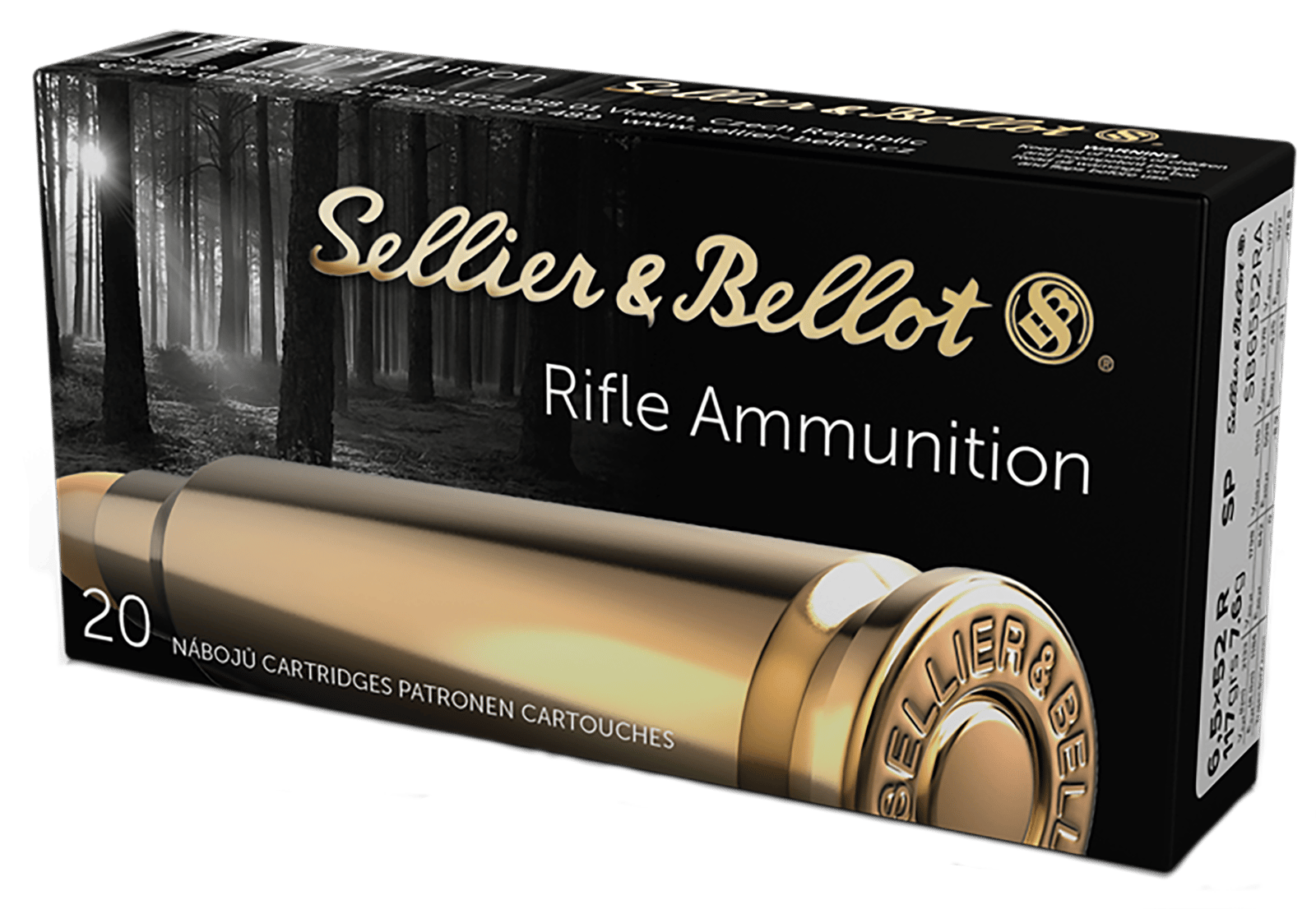 Sellier & Bellot SB6552RA Rifle  6.5x52mmR 117gr Soft Point 20 Per Box/25 Case