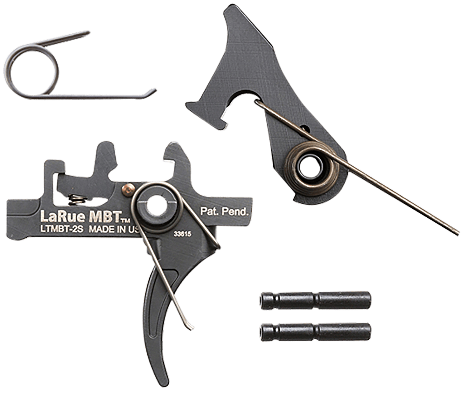 Larue Tactical LTMBT2S MBT-2S  Black Two-Stage Curved Fits AR10/AR15