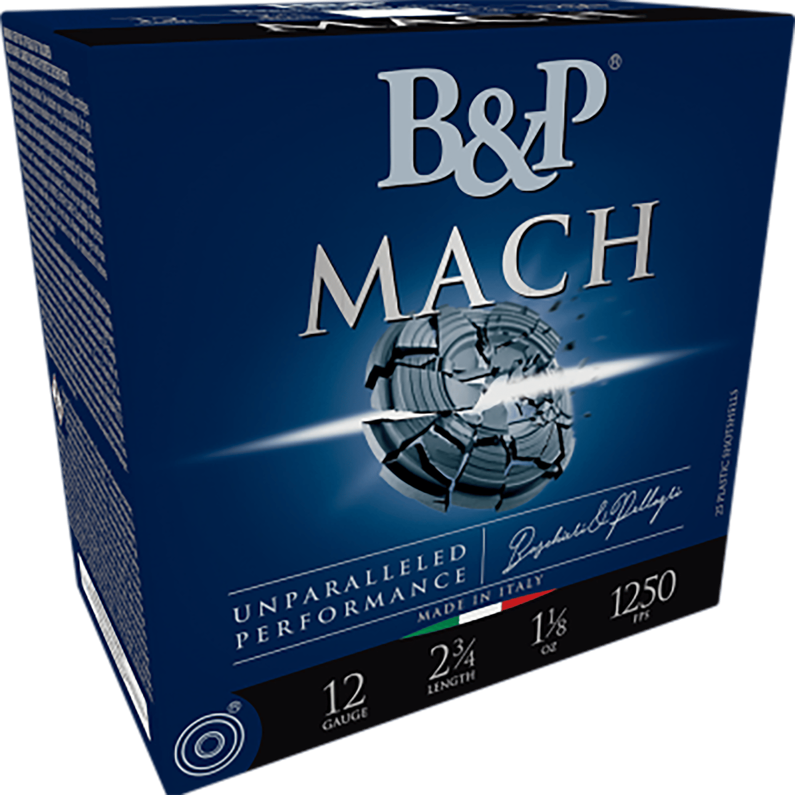 B&p Ammunition 12B78F27 Mach  12Gauge 2.75" 7/8oz 7.5Shot 25 Per Box/10 Case