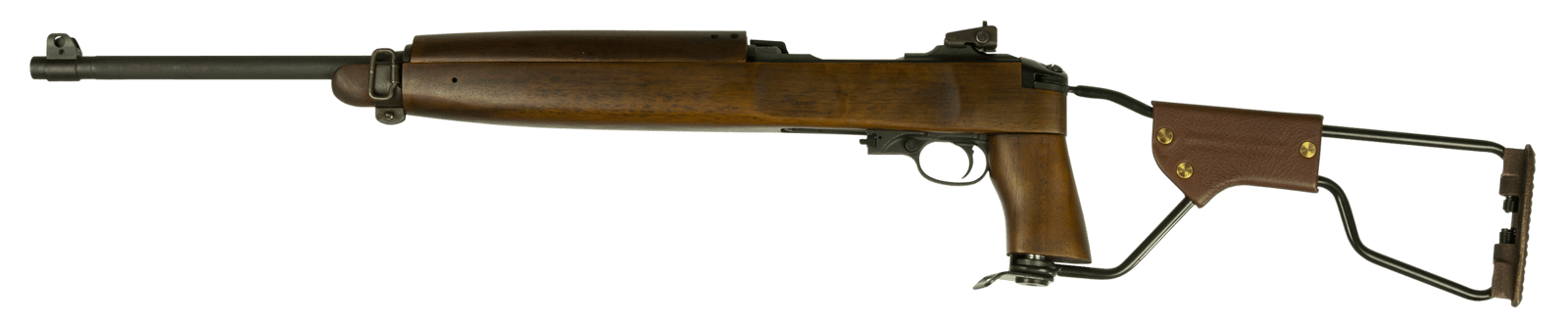 Inland MFG ILM150 M1A1 Paratrooper Carbine 30 Carbine 15+1 18" Barrel, Black Metal Finish, Type 2 Barrel Band, Black Side, Folding Wire Stock w/Low Wood Walnut Forearm & Pistol Grip