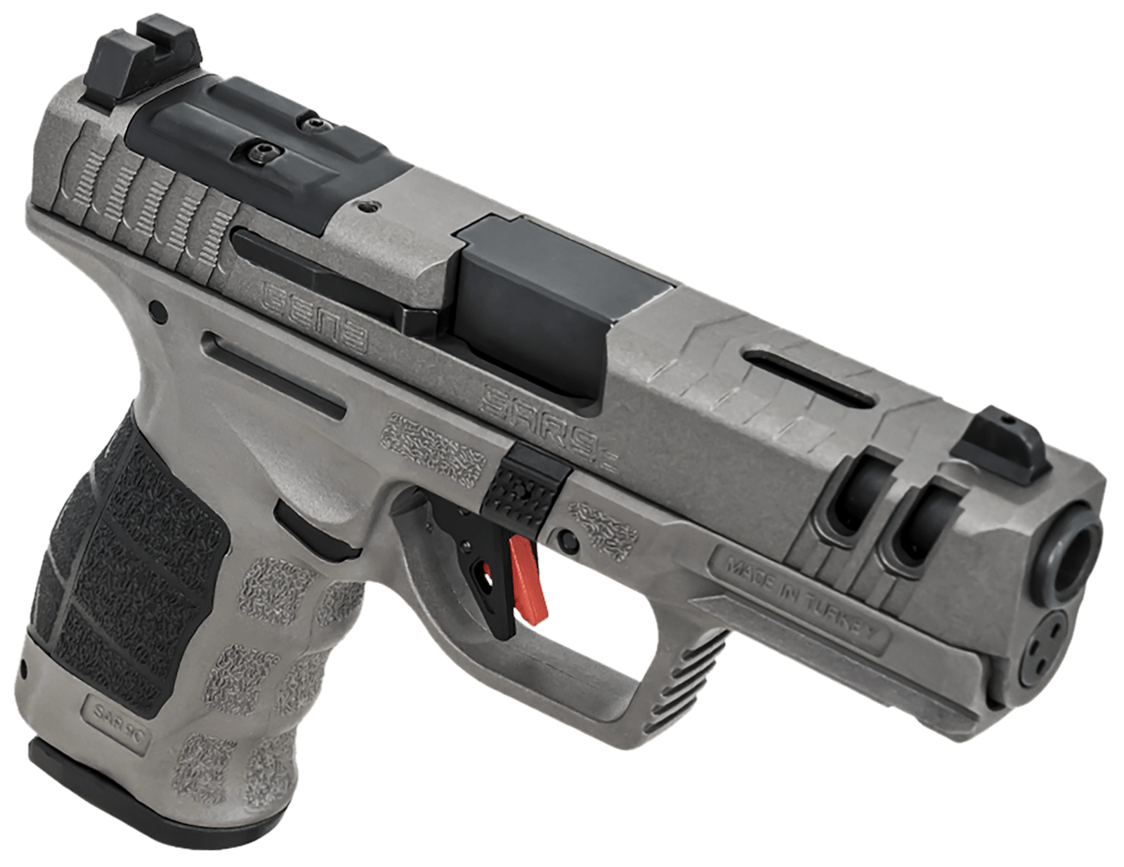 SAR USA SAR9CG3PT SAR9 C Gen3 Compact Frame 9mm Luger 15+1 4" Black Steel Barrel, Platinum Gray Steel Slide, Platinum Gray Polymer Frame w/Picatinny Rail, Black Interchangeable Backstrap Grip