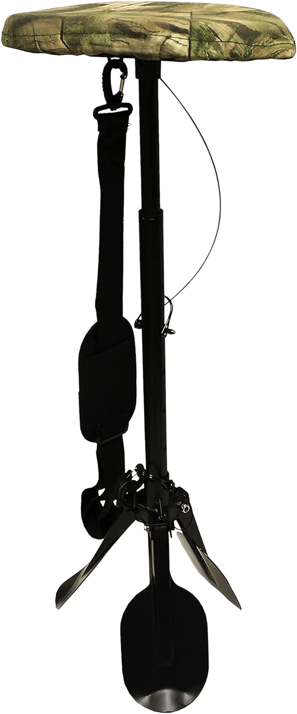 Mojo Outdoors HW2203 Mud Seat  Black Steel/Plastic