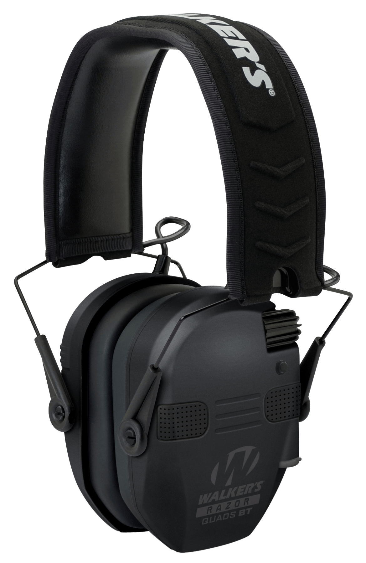 Walker's GWPRSEQMBT Razor Slim Electronic Muff 23 dB Over the Head Black Polymer