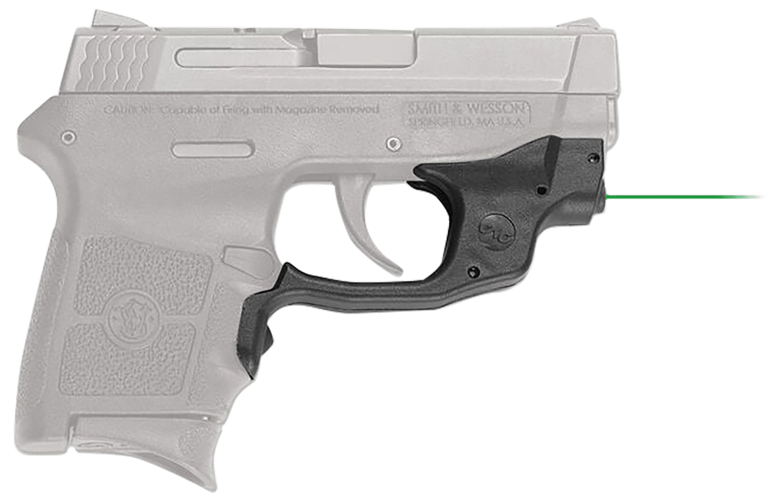 Crimson Trace 0143901 Laserguard  Fits S&W M&P Bodyguard .380, Green Laser Black Polymer