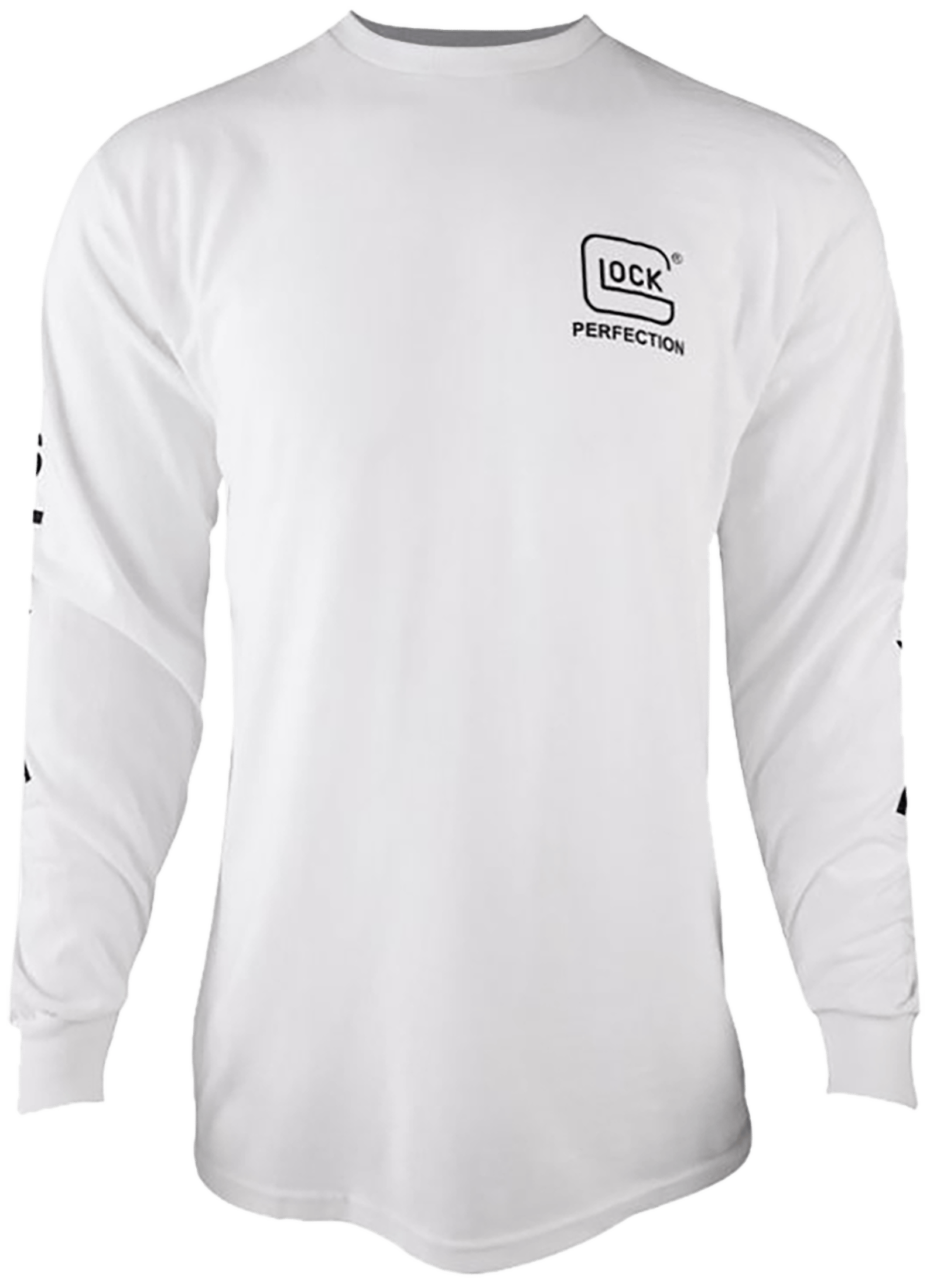Glock AP96092 Perfection Long Sleeve Tee White Pre-Shrunk Cotton Long Sleeve Small