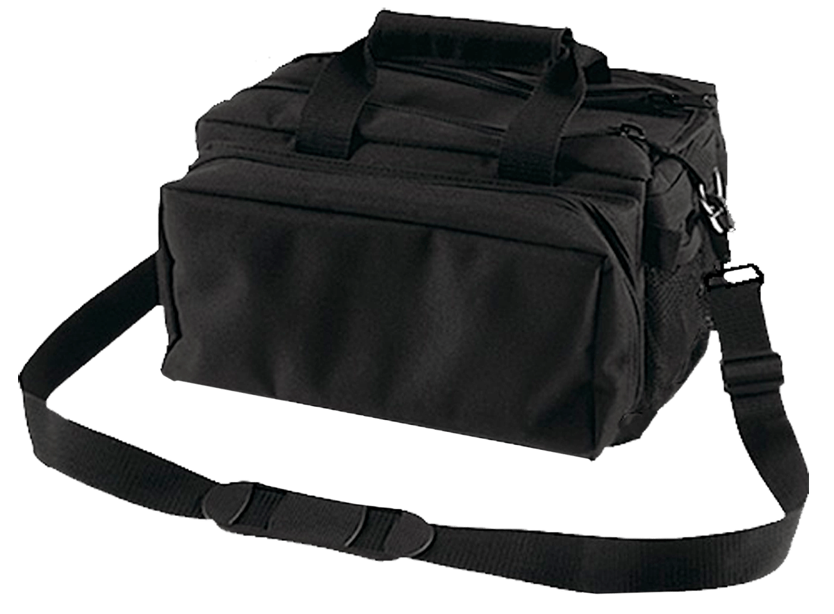Bulldog BD910 Deluxe Range Bag Black Nylon Water-Resistant Outer Shell, Adjustable Strap, Removeable Divider, Storage Pockets, Deluxe Padding