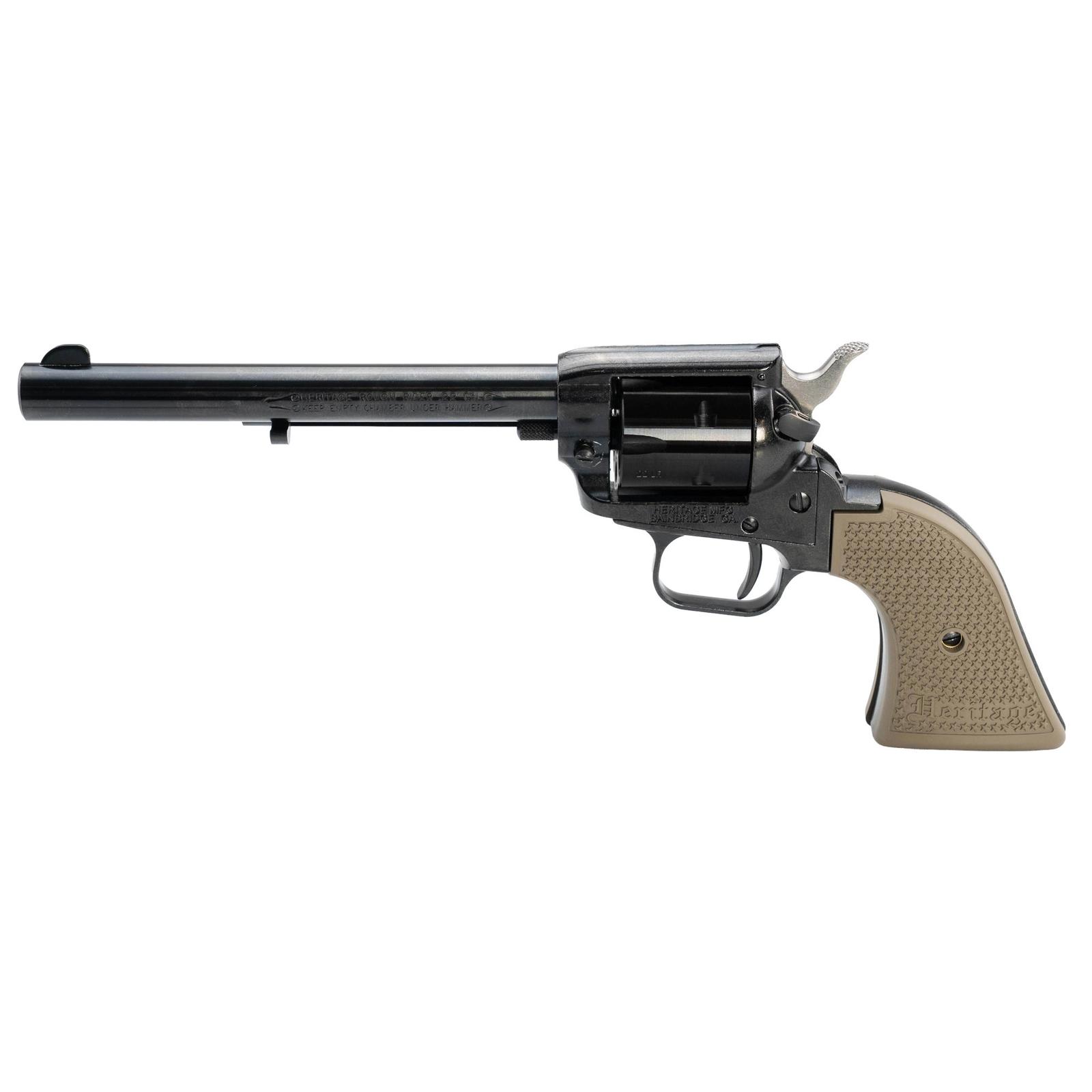 HERITAGE 22LR 6.5" 6RD BLK/FDE GRIP