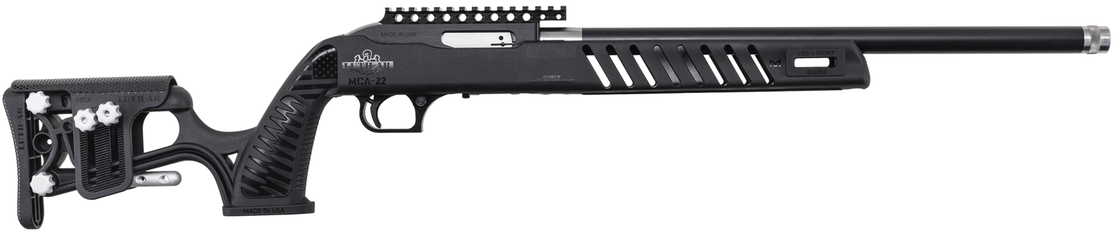 Magnum Research SSL22UT Magnum Lite SwitchBolt 22 LR 10+1 18" Black Tensioned w/Threaded Muzzle Barrel, Black Receiver w/Picatinny Rail, Black Luth-AR MCA-22 Stock