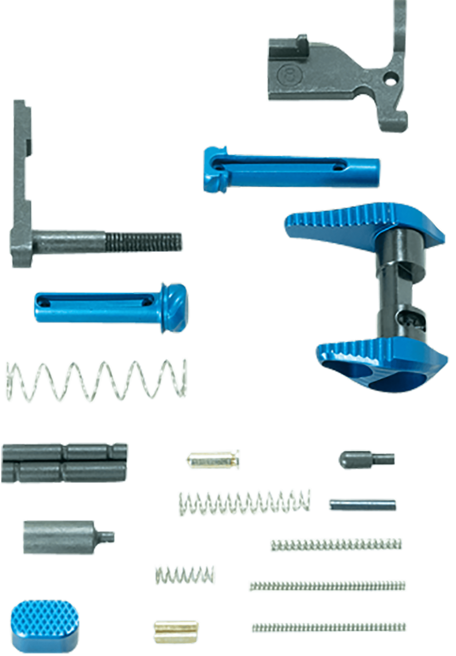 Timber Creek Outdoors ARLPKB Lower Parts Kit  Blue Anodized Aluminum for AR-15