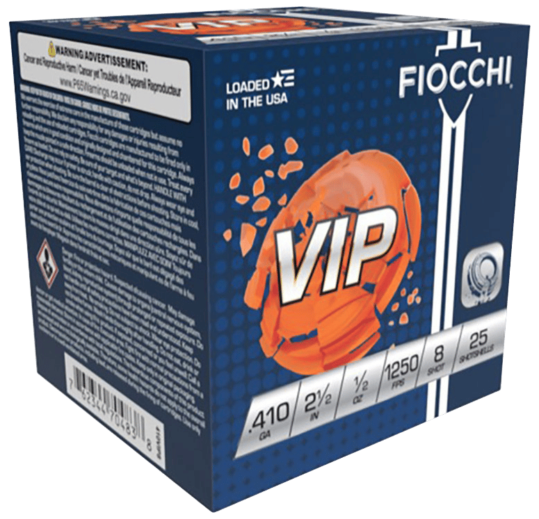 Fiocchi 410VIP8 Exacta Target VIP 410Gauge 2.50" 1/2oz 8Shot 25 Per Box/10 Case