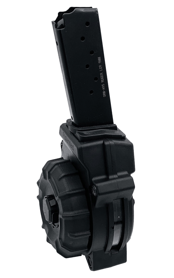 ProMag DRMA95   30rd Drum 9mm Fits Ruger LC9/EC9 Black Polymer