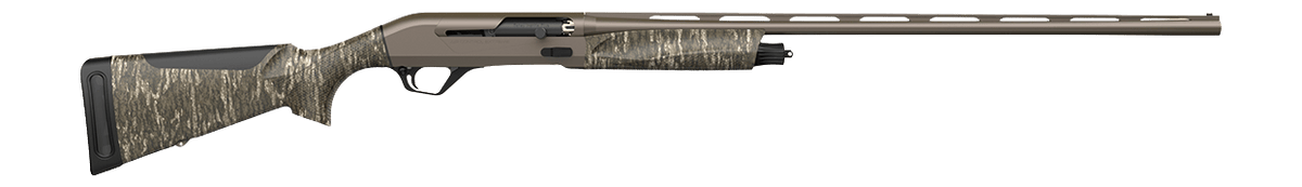 Retay USA BACEBRBL28 Ace  28 Gauge Semi-Auto 3" 3+1 28" Bronze Cerakote Deep Bore Barrel, Bronze Cerakote Aluminum Slopeback Receiver, Fixed Mossy Oak Bottomland Synthetic Stock