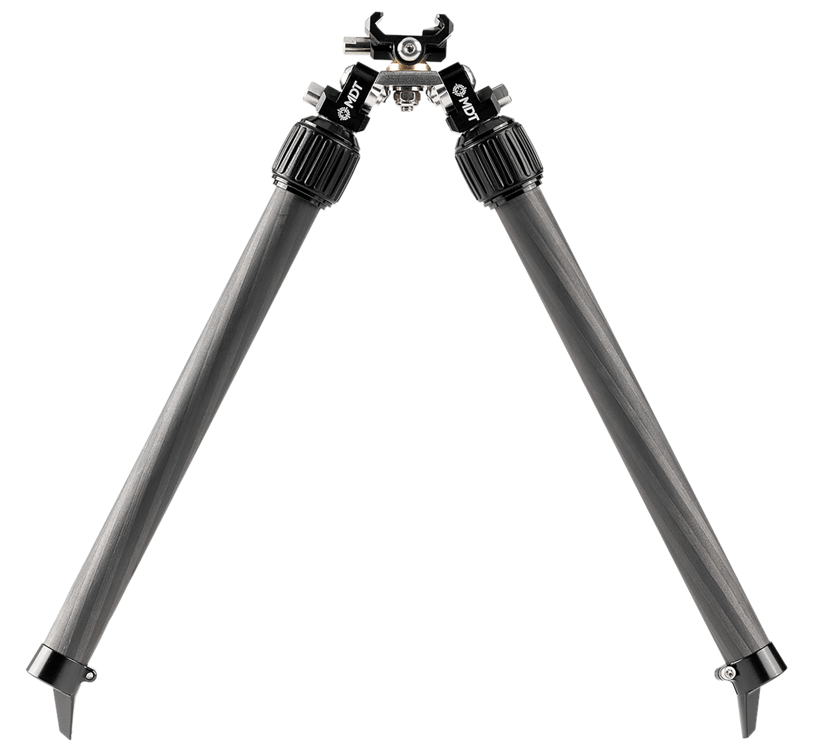 Mdt Sporting Goods Inc 114770BLK BackCountry Bipod 7.50-14.30" High Black Carbon Fiber/Aluminum