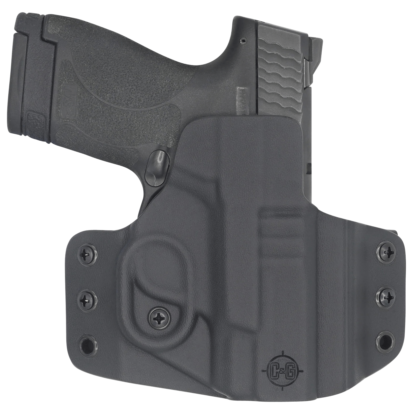 C&G Holsters 0524100 Covert  OWB Black Kydex Belt Loop Fits M&P Shield 9/40 3.1"