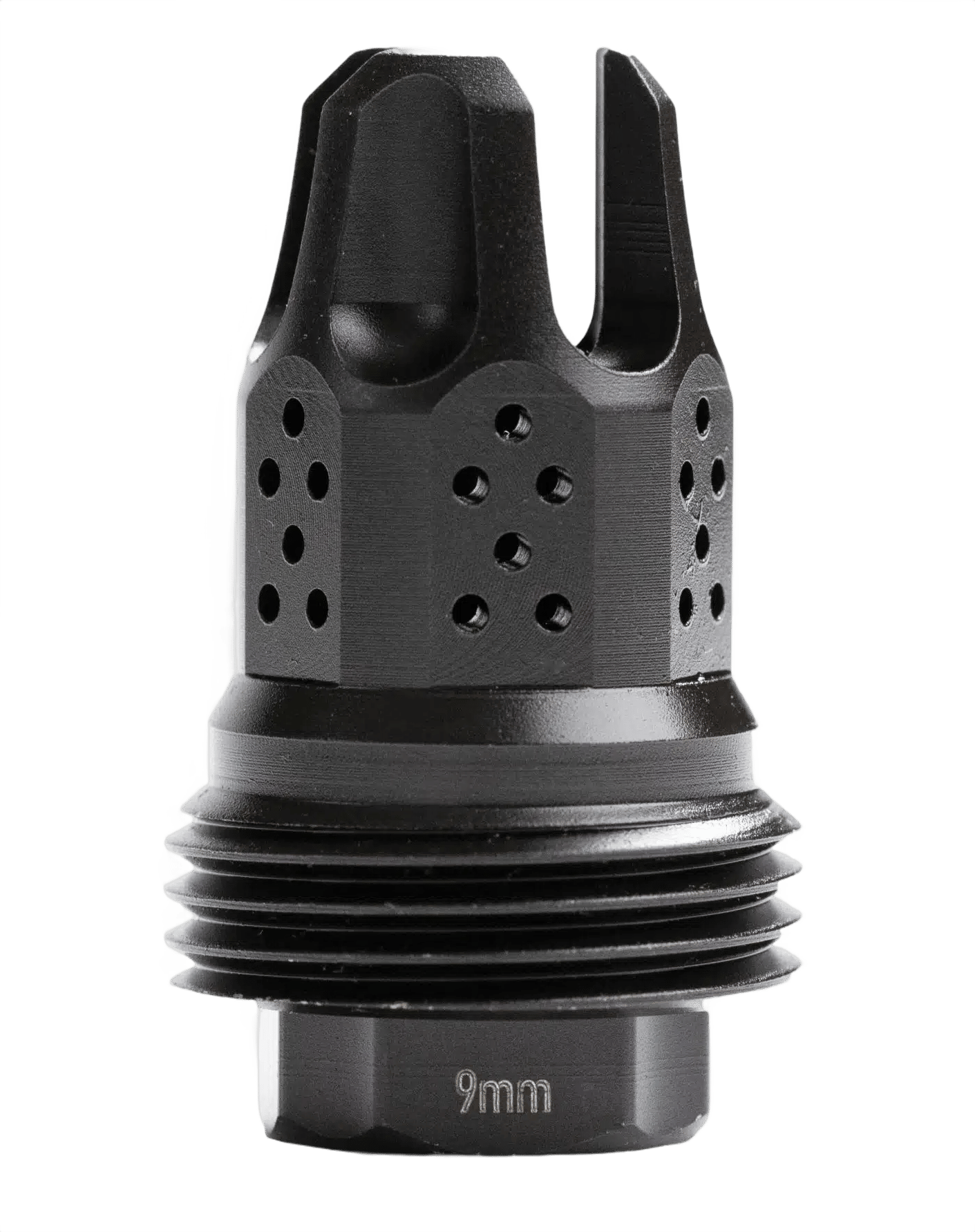 Jk Armament JKMDHDCF14 War Eagle Compensator/Flash Hider Black Nitride Stainless Steel 1/2"x28 Threads 9mm