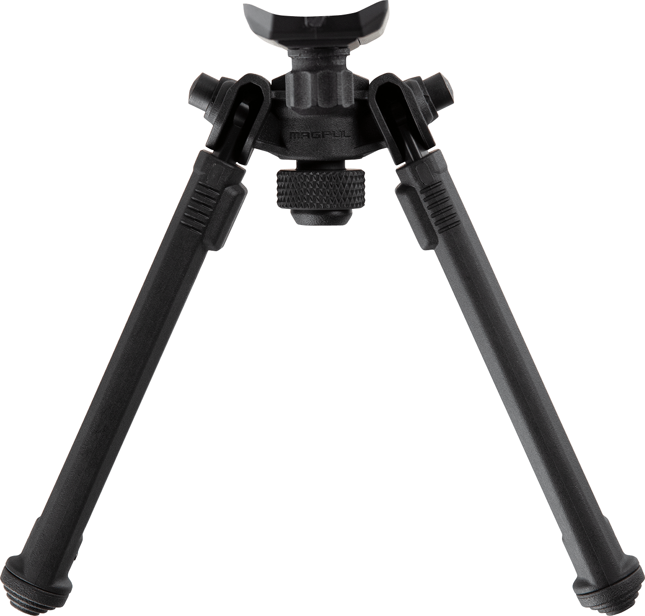 Magpul MAG1075-BLK Bipod  made of Aluminum with Black Finish, Sling Stud Attachment, 6.30-10.30" Vertical Adjustment, & Rubber Feet for AR-Platform