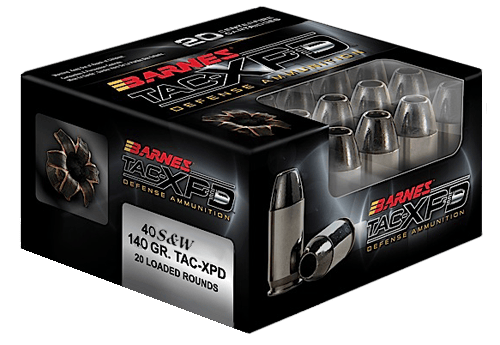 Barnes Bullets 21554 TAC-XPD Defense Handgun 40S&W 140gr 20 Per Box/10 Case